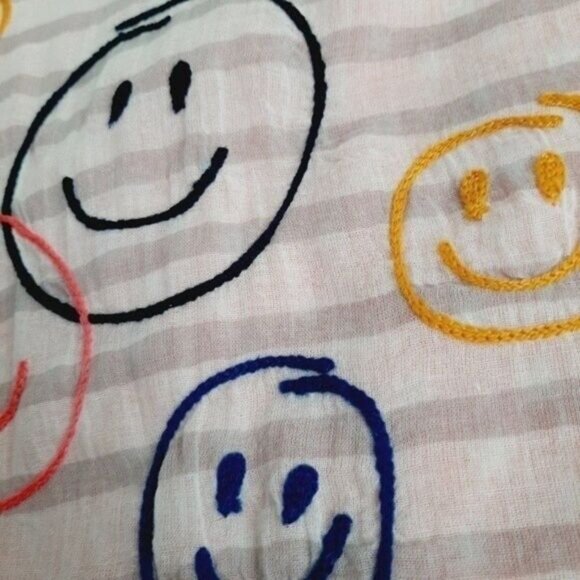 LIEBLINGSSTUCK Cotton Light Large Scarf Wrap Pink Grey & White O/S - Picture 10 of 11